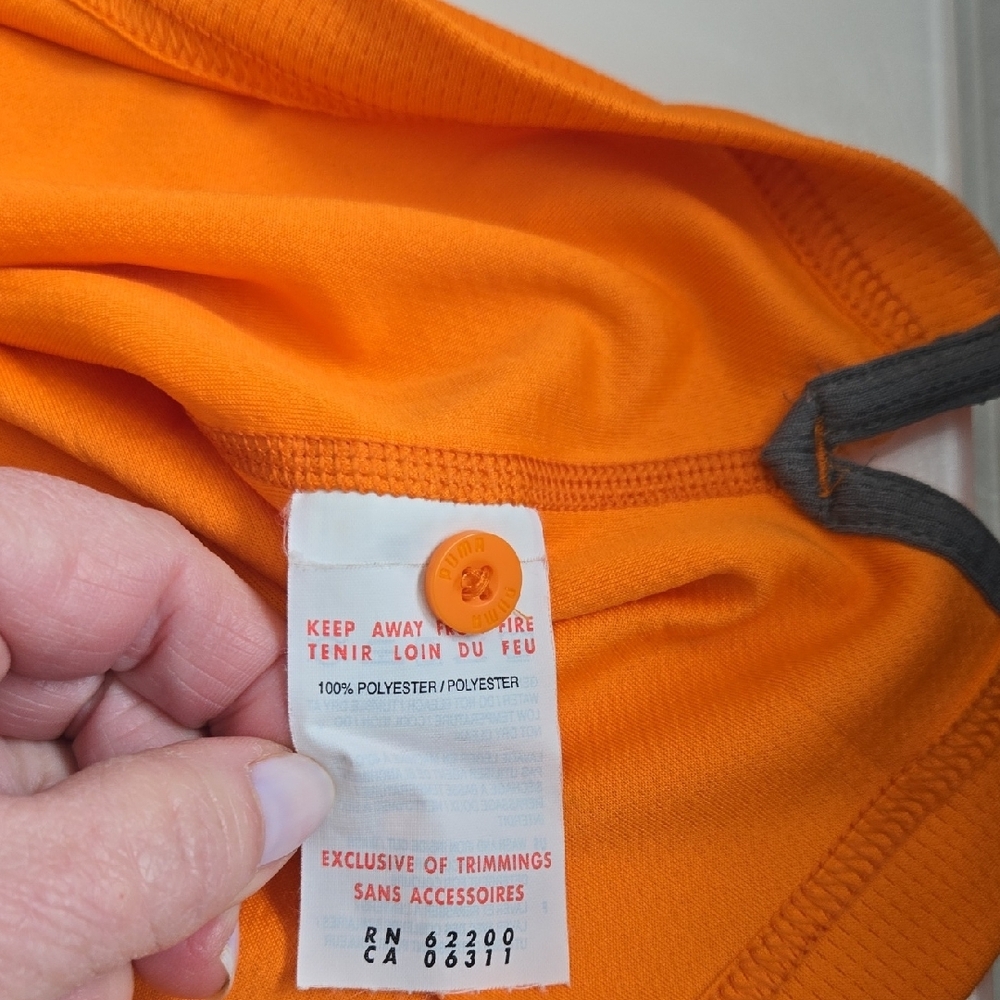 Puma Men's Bright Orange Polo Shirt - Picture 7 of 8